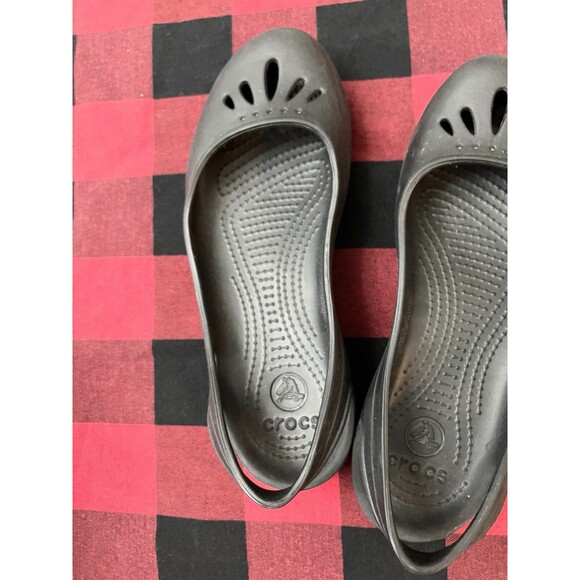 Crocs Kadee Ballet Flats Slip On Black Closed Toe Comfort Shoes Size 7 - Picture 4 of 6